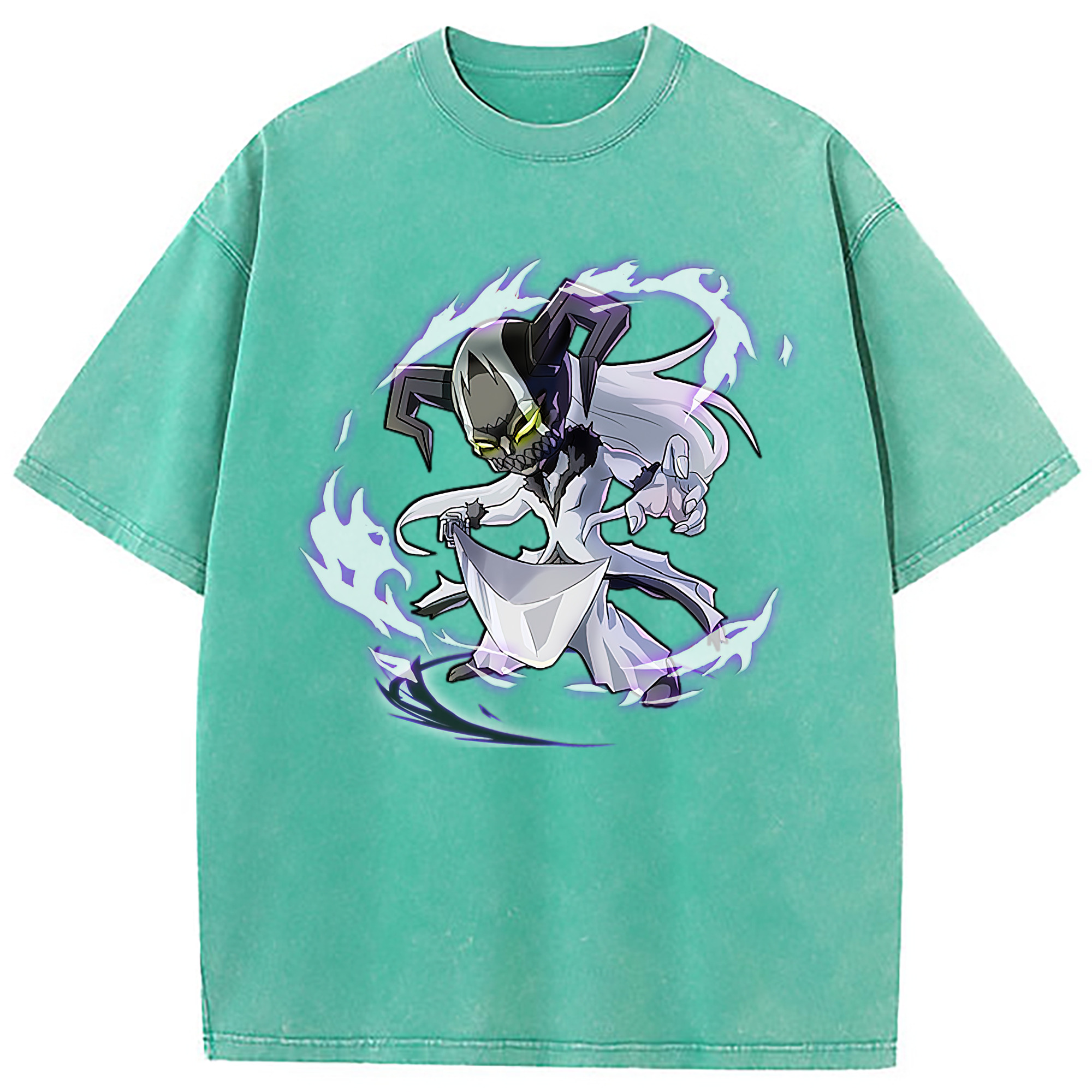（画像用） ブリーチ 黒崎一護（くろさき いちご）BLEACH Kurosaki Ichigo 綿100% ヴィンテージ風 半袖Tシャツ（フロントプリント）